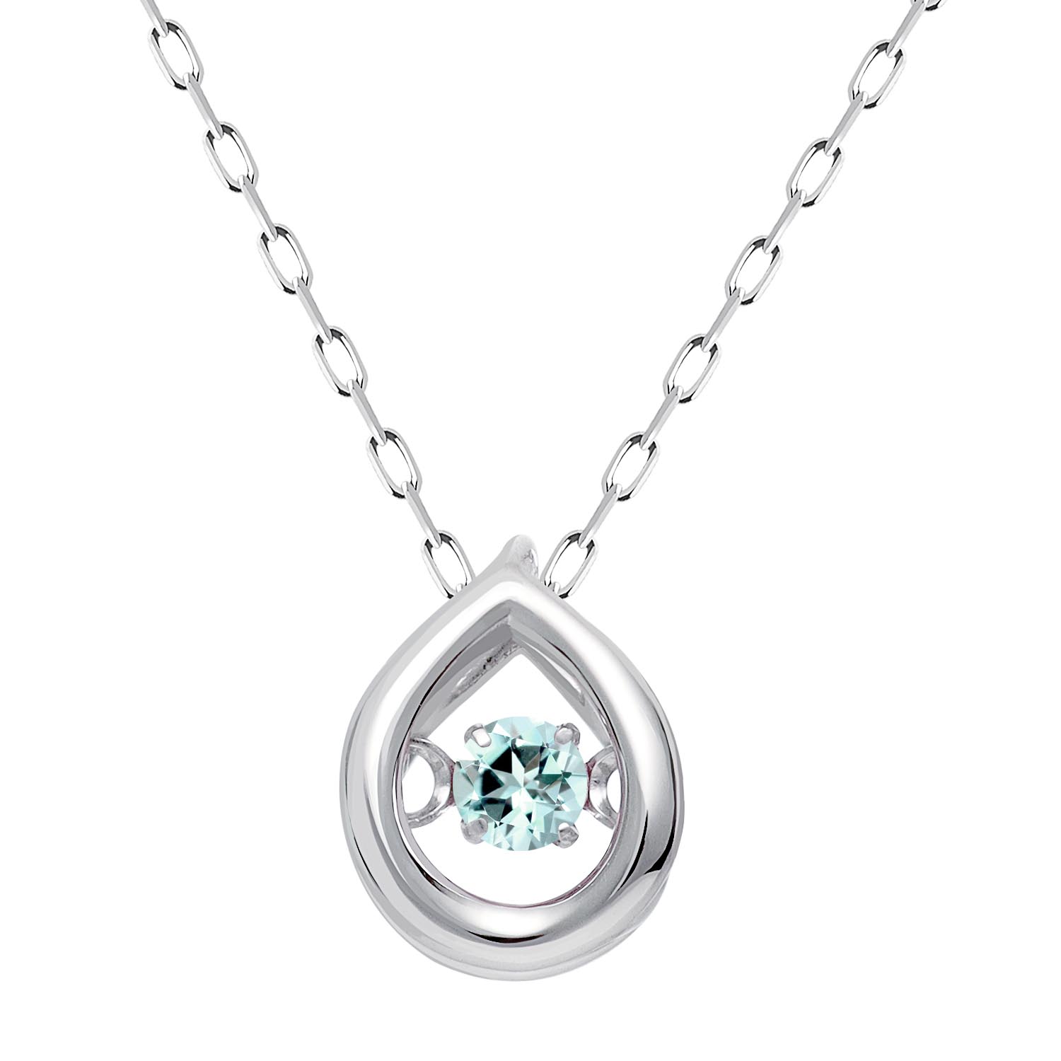 ネックレス レディース ダンシング 11月誕生石ブルートパーズ PT900 プラチナ lp10-0001-pt-11