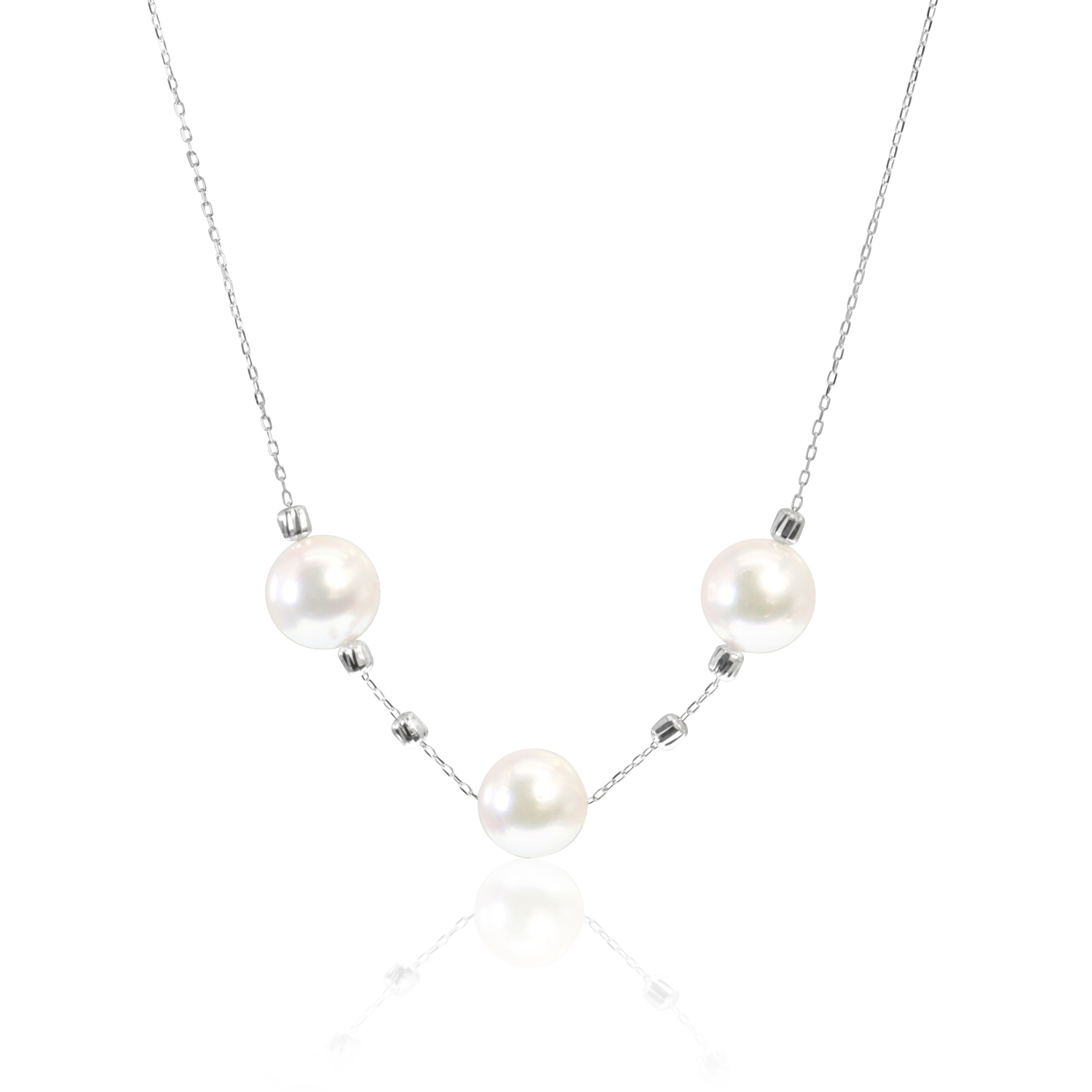 ネックレス レディース あこや本真珠 PT K18 ゴールド パール lp103-0008