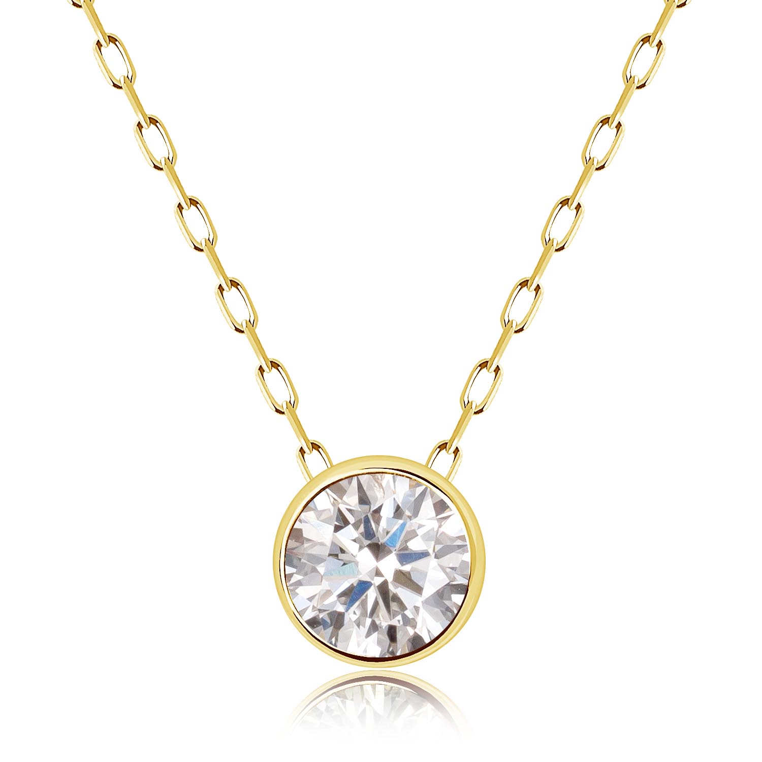 ネックレス H&C ダイヤモンド フクリンネックレス 0.2ct K18 ゴールド 18金 lp37-0004-yg