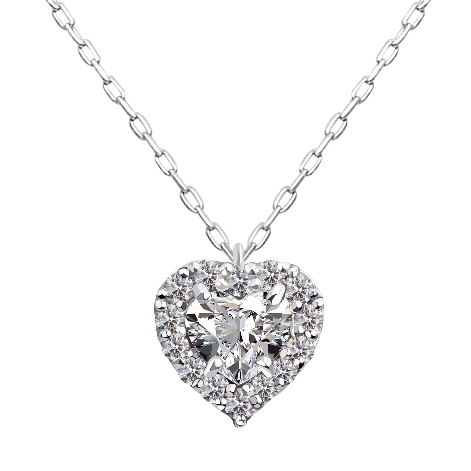 ララクリスティー ハート ダイヤモンド ネックレス 0.27ct プラチナ PT900 K18 18金 lp37-0009
