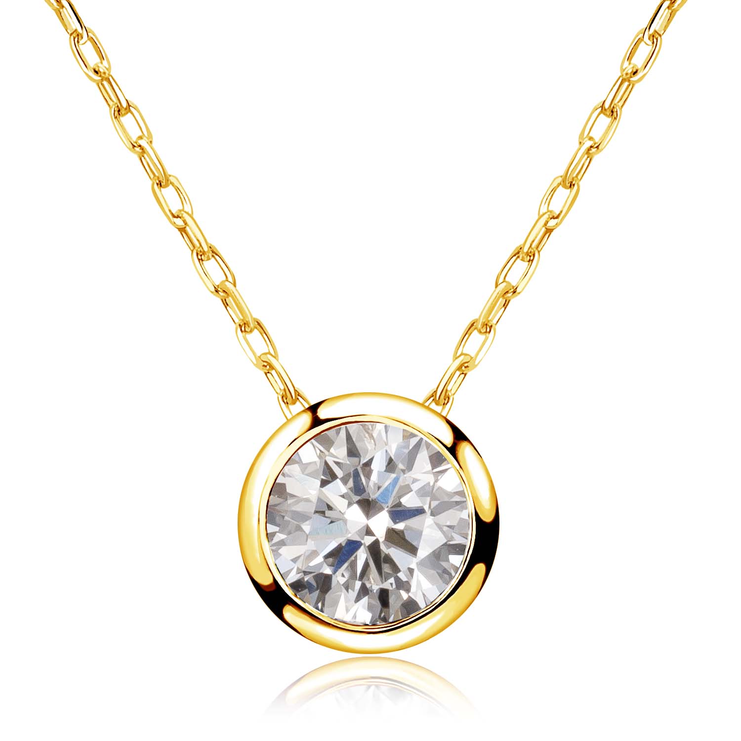 ネックレス 1粒 ダイヤモンド 0.5ct フクリン K18