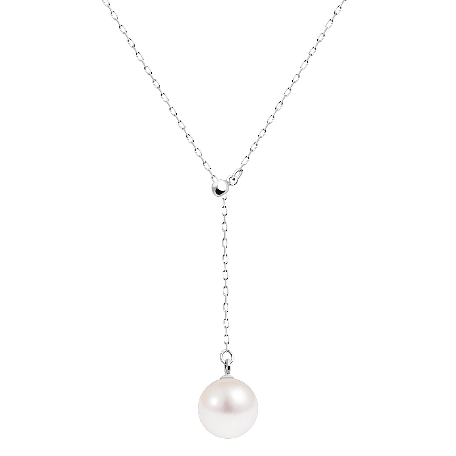 ネックレス レディース アコヤ真珠 7~7.5mm ロングネックレス Y字 一粒 PT850 プラチナ or K18 18金 ゴールド lp56-0031