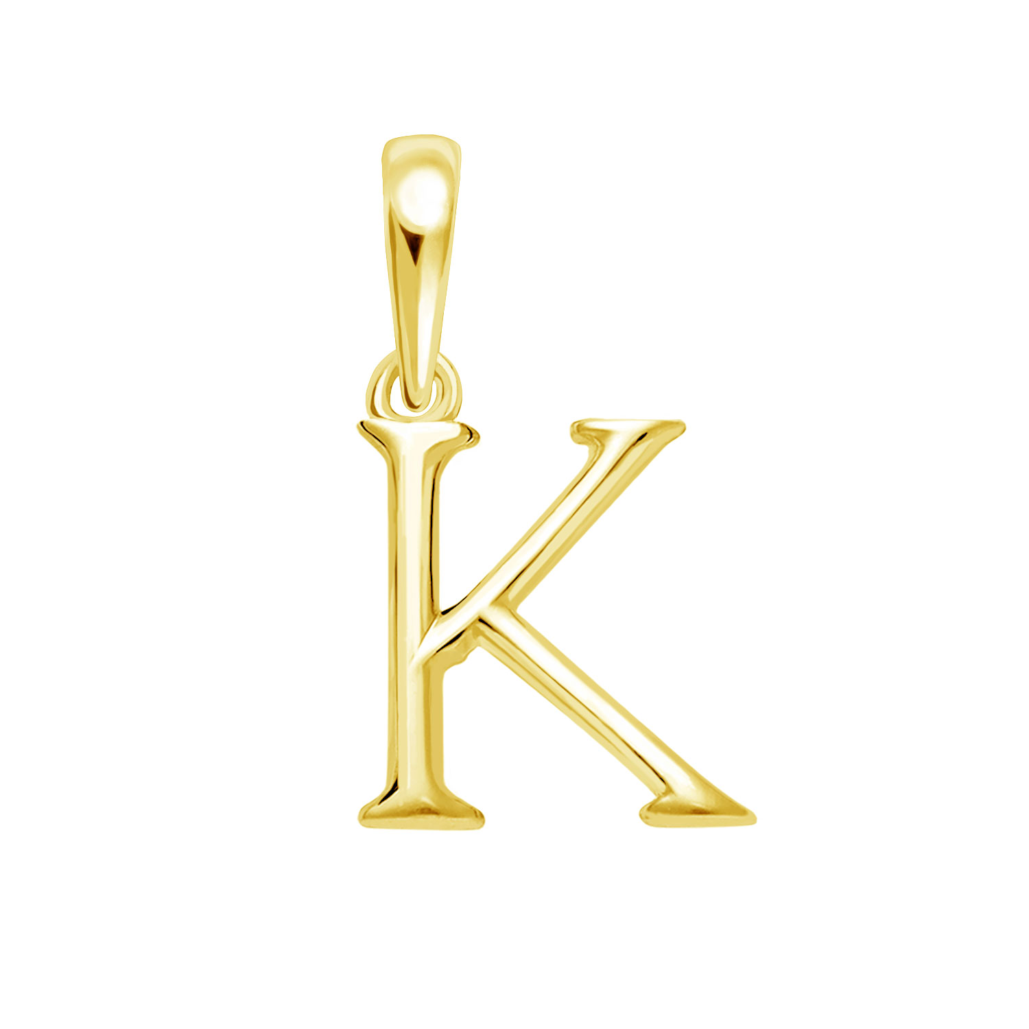 ペンダントトップ 英字 イニシャル レディース メンズ K18 18金 イエローゴールド ネックレス K