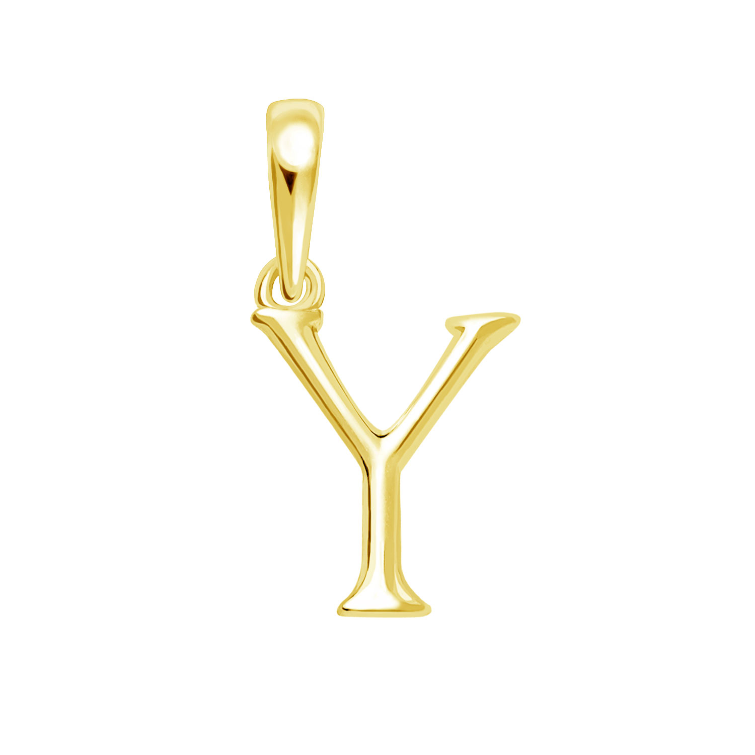 ペンダントトップ 英字 イニシャル レディース メンズ K18 18金 イエローゴールド ネックレス Y