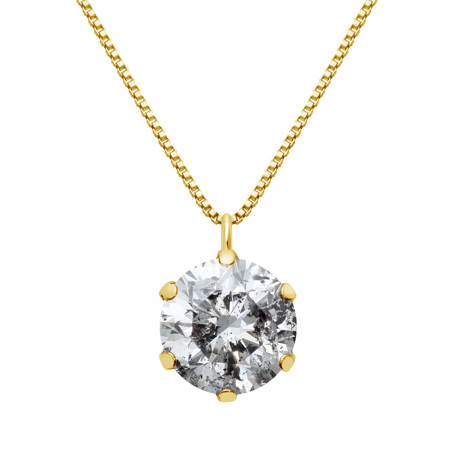 ネックレス ソリティア ダイヤモンド Hカラー I1クラス 1ct 一粒 K18