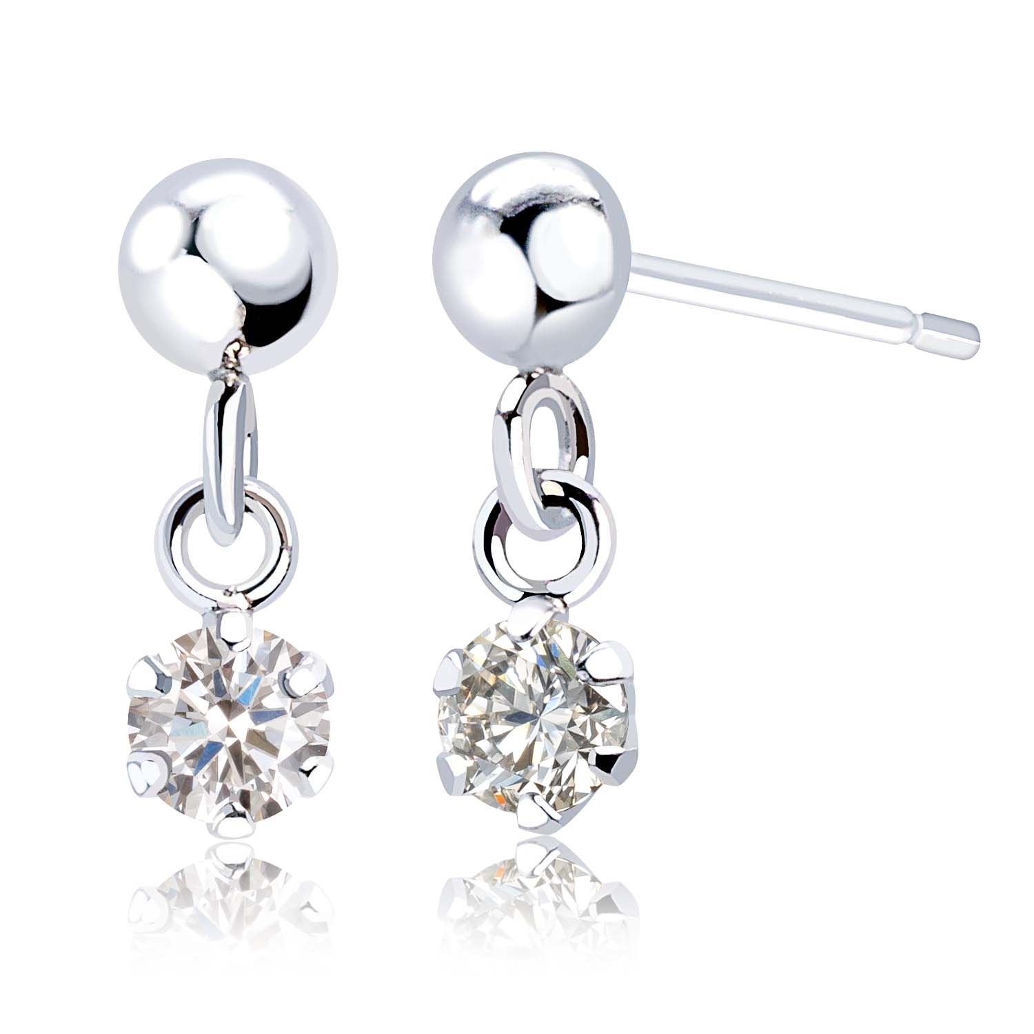 かりん様 PT天然ダイヤモンドピアス 0.7ct いちじるしい 片耳