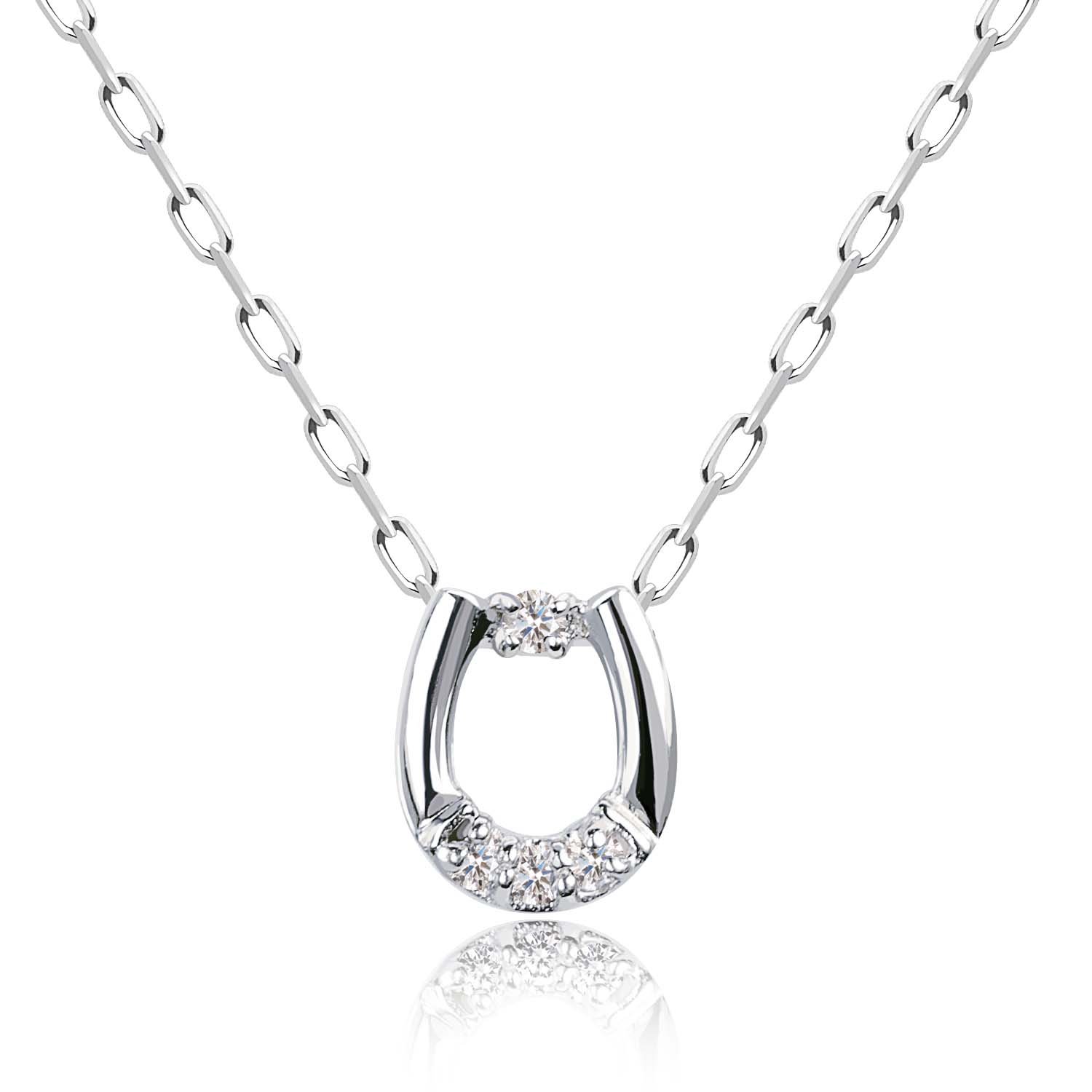 ララクリスティー ダイヤモンド 馬蹄ネックレス プラチナ