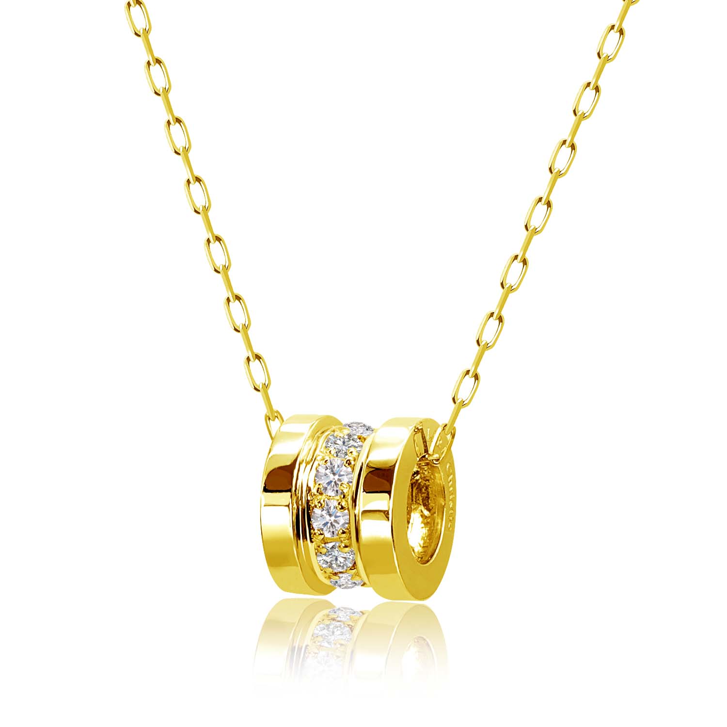 ネックレス ダイヤモンド 0.05ct パヴェ クロス 2way K18 ゴールド 18  