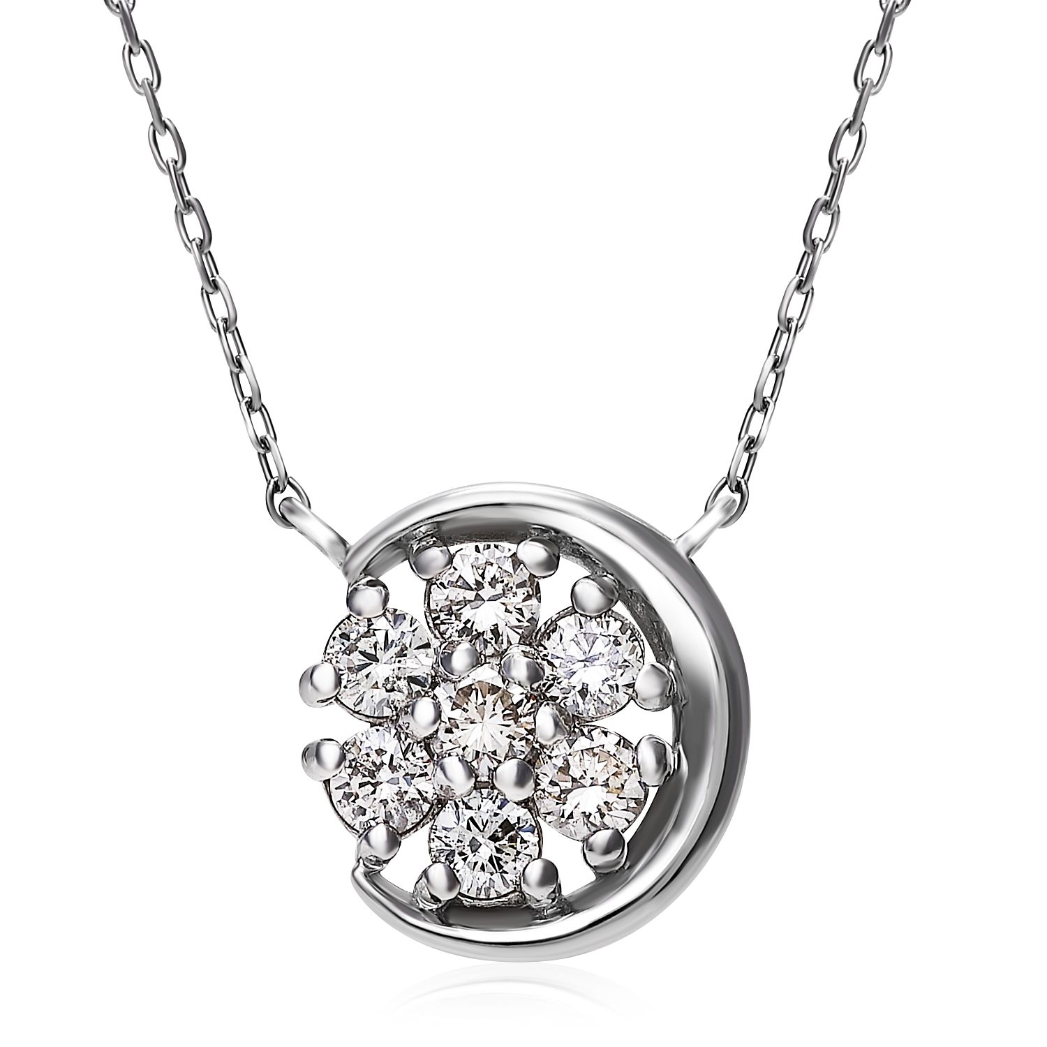 ダイヤモンドネックレス Pt900 プラチナデザイン ダイヤ 0.2ct  lpi51-0010-pt