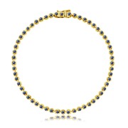 ブレスレット サファイア テニスブレスレット 56石 1.0ct K18 18金 ゴールド  lb37-0003