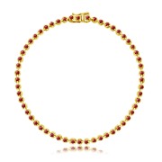 ブレスレット ルビー テニスブレスレット 56石 1.0ct K18 18金 ゴールド  lb37-0004