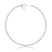 チェーン ブレスレット pt850 プラチナ 縄角線 幅 1.5mm 約 1.7g 長さ 18cm lb97-0006-pt