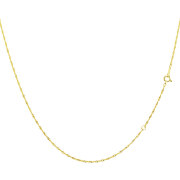 ネックレス チェーン スクリュー 幅 1mm ゴールド 18金 K18 約 1.84g 長さ 55cm lc97-0043-yg-021-55