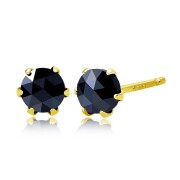 ピアス ブラック ダイヤモンド 1粒 計 0.3ct le56-0005
