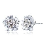 ピアス 両耳 ダイヤモンド 計 0.2ct フラワー pt900 プラチナ le56-0011-pt