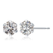 ピアス 両耳 ダイヤモンド 1粒 計 0.4ct 6本爪 スタッドピアス pt900 プラチナ le71-0011-pt