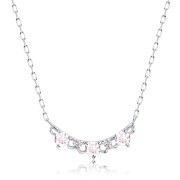 ネックレス レディース モルガナイト 0.15ct ダイヤモンド PT900 K18 ゴールド lp102-0001
