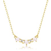ネックレス レディース モルガナイト 0.15ct ダイヤモンド PT900 K18 ゴールド lp102-0001