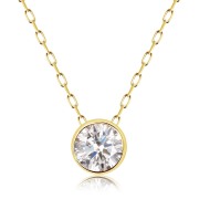 ネックレス H&C ダイヤモンド フクリンネックレス 0.2ct K18 ゴールド 18金 lp37-0004-yg