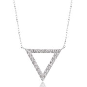 トライアングル ダイヤモンド ネックレス 0.3ct プラチナ PT900