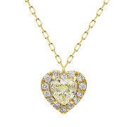 ハート ダイヤモンド ネックレス 0.27ct K18 18金 ゴールド lp37-0009-yg