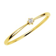 [ ララクリスティー ] リング レディース 指輪 ダイヤモンド 0.02ct シンプル タイプ K18 ゴールド lr71-0006-yg-s