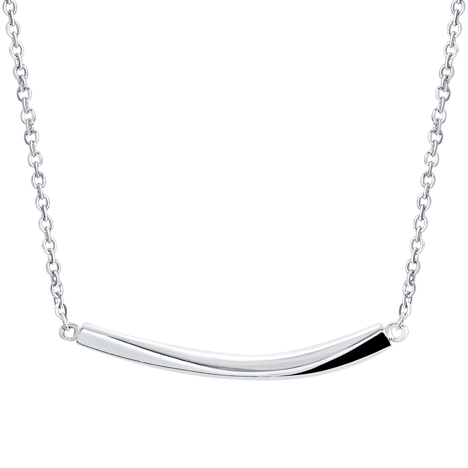 ネックレス レディース バー デザイン シルバー925 [ WHITE Label ] p14005-w
