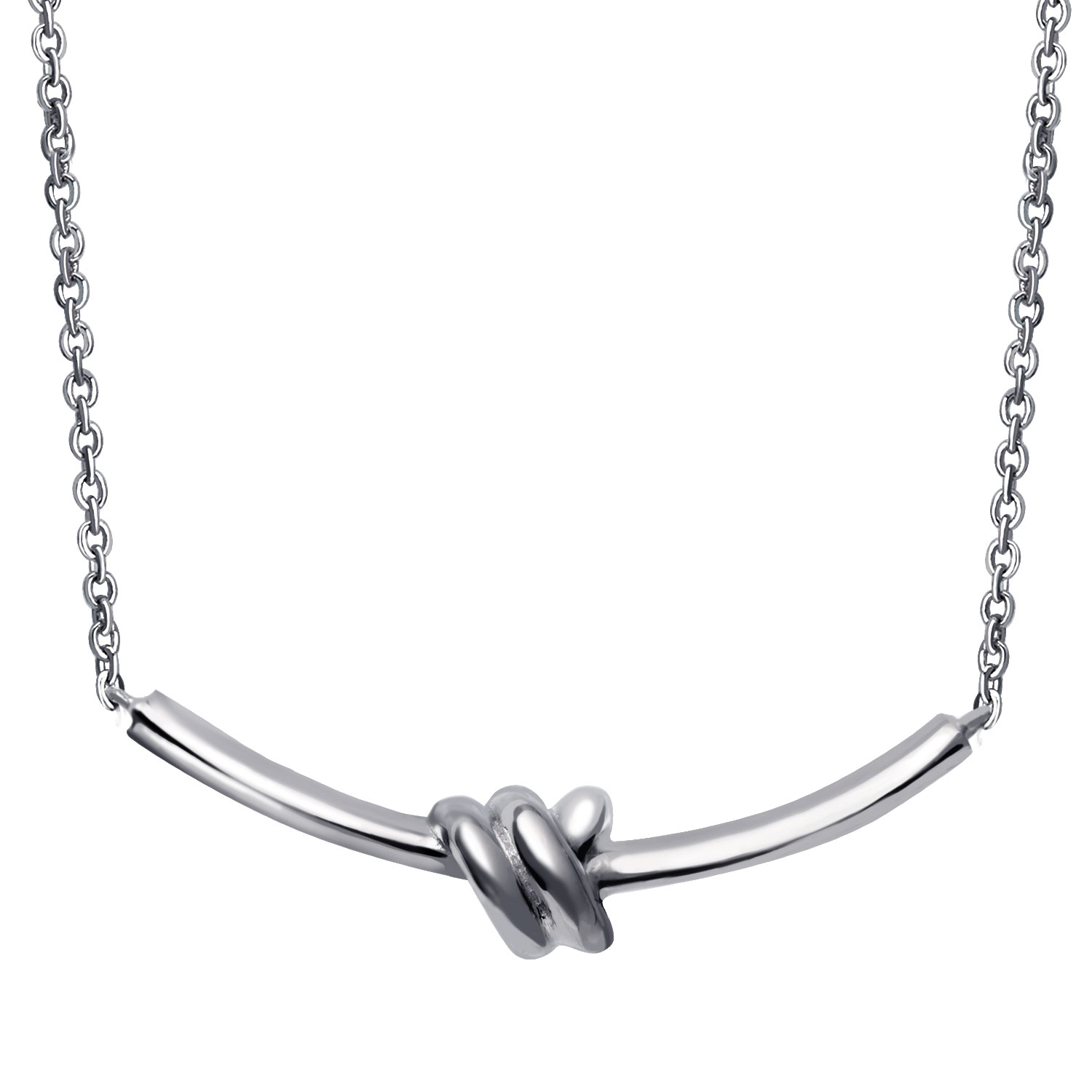 ネックレス レディース 結び目 デザイン シルバー925 [ BLACK Label ]