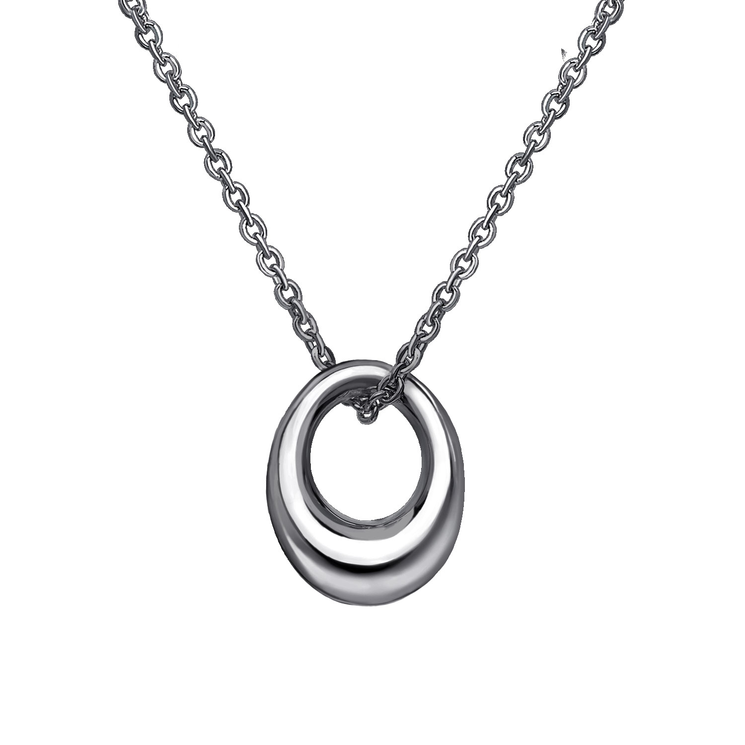 ネックレス レディース サークル デザイン シルバー925 [ BLACK Label ]