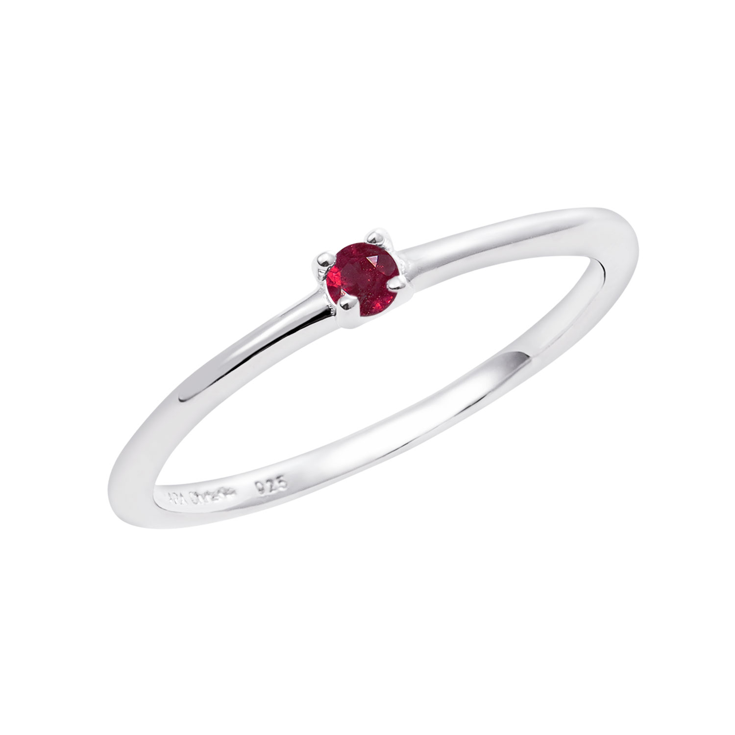 ピンキーリング レディース シルバー925 シルバー 誕生石 7月 ルビー sv925  リング 指輪 3号 5号 7号 9号 11号