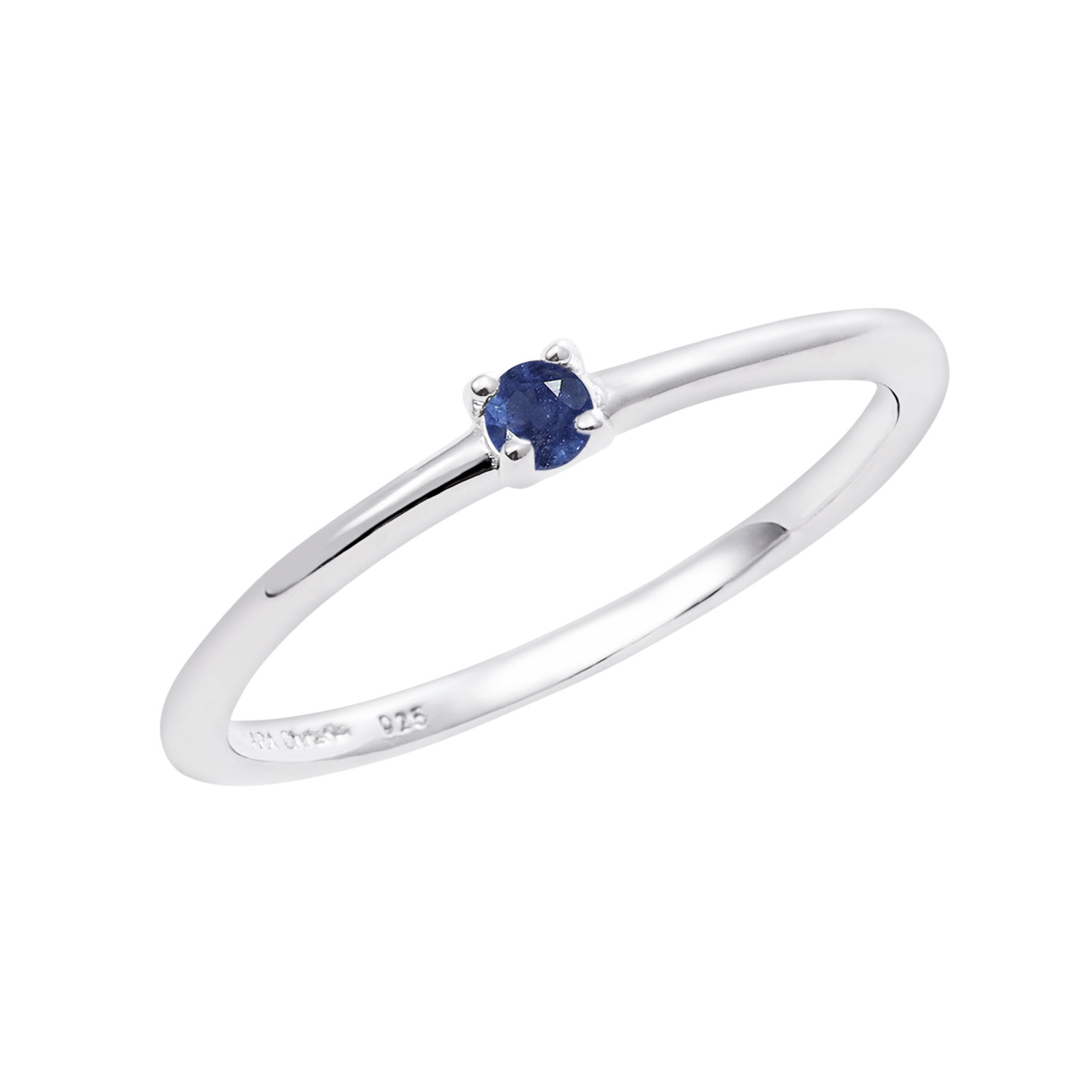 ピンキーリング レディース シルバー925 シルバー 誕生石 9月 サファイア sv925  リング 指輪 3号 5号 7号 9号 11号