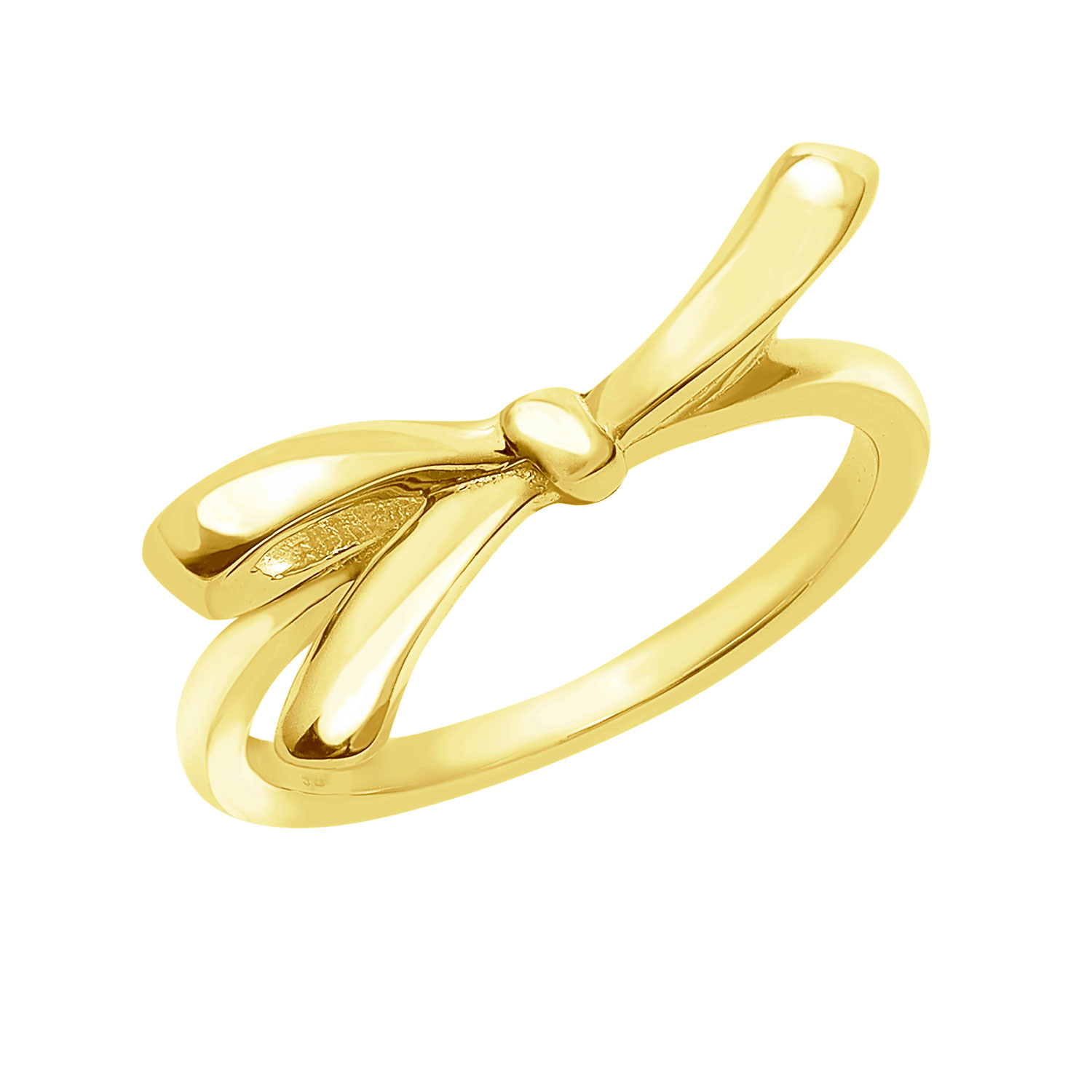 ピンキーリング レディース シルバー925 イエローゴールド リボンデザイン sv925  リング 指輪 3号 5号 7号 9号 11号