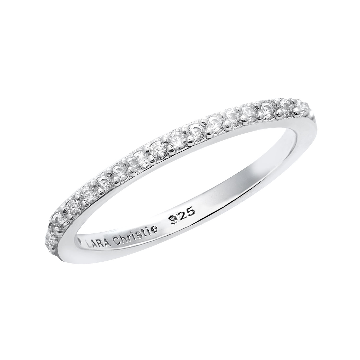 ピンキーリング レディース シルバー925 シルバー ハーフエタニティ ジルコニア sv925  リング 指輪 3号 5号 7号 9号 11号