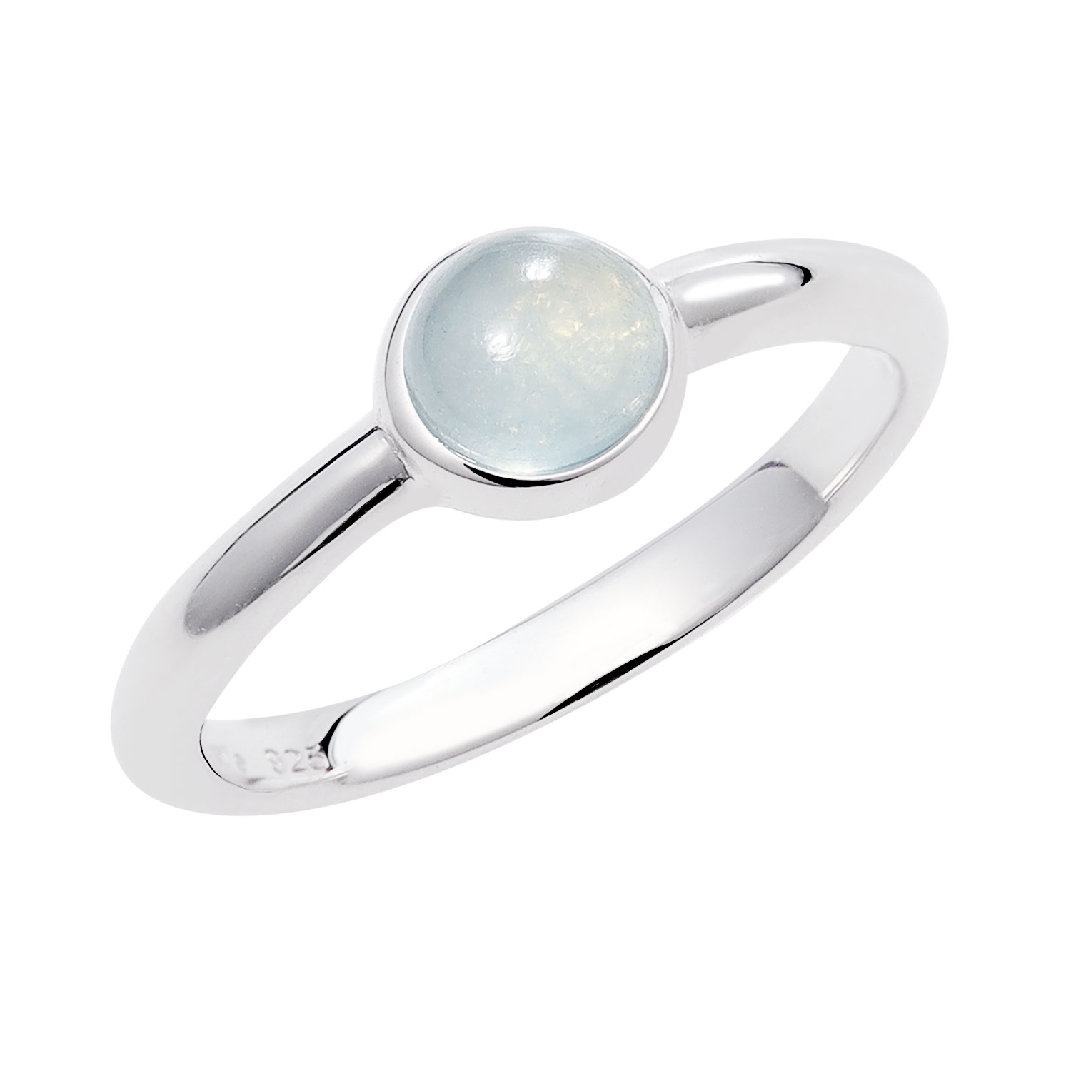 ピンキーリング レディース シルバー925 シルバー アクアマリン 天然石 カボション sv925  リング 指輪 3号 5号 7号 9号 11号