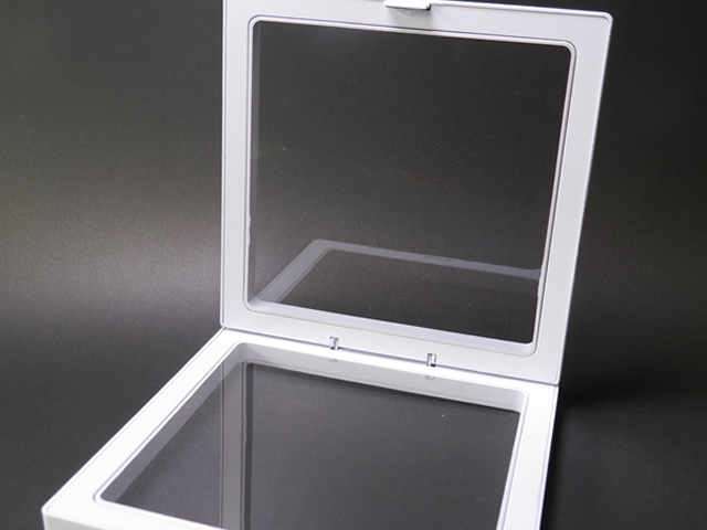 【ケース】（8～20個まで）フロートコレクションケース 160×160×20mm（ホワイト□）ラリマー、天然石、ストーン、ジュエリーなどの発送やディスプレイに最適なエアフィルムケース【フィルムボックス】【ルースケース】