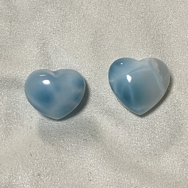 ✨ラリマーハート型♥横穴貫通♥3個セット✨