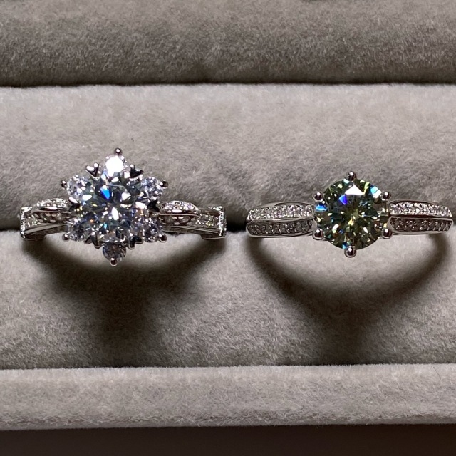 E様専用　モアサナイトリング2個　クリックポスト発送商品です。