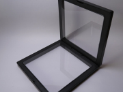 【ケース】（1～2個まで）フロートコレクションケース 140×140×20mm（ブラック■）ラリマー、天然石、ストーン、ジュエリーなどの発送やディスプレイに最適なエアフィルムケース【フィルムボックス】【ルースケース】