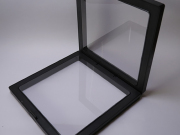 【ケース】（21～38個まで）フロートコレクションケース 160×160×20mm（ブラック■）ラリマー、天然石、ストーン、ジュエリーなどの発送やディスプレイに最適なエアフィルムケース【フィルムボックス】【ルースケース】