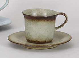 フローラ備前コーヒー碗皿