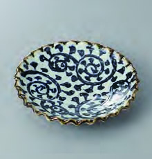 MYB3-240-７１　たこ唐草波型４．５皿