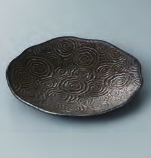 MYB3-244-23　金結晶渦６．０皿