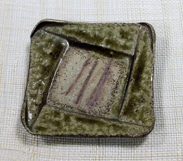 備前焼、久郷剛司、12センチ、角皿 食器のお店 Latable