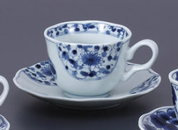花イマリコーヒー碗皿