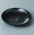 MYB3-242-35  黒マット十草菊型５．０皿
