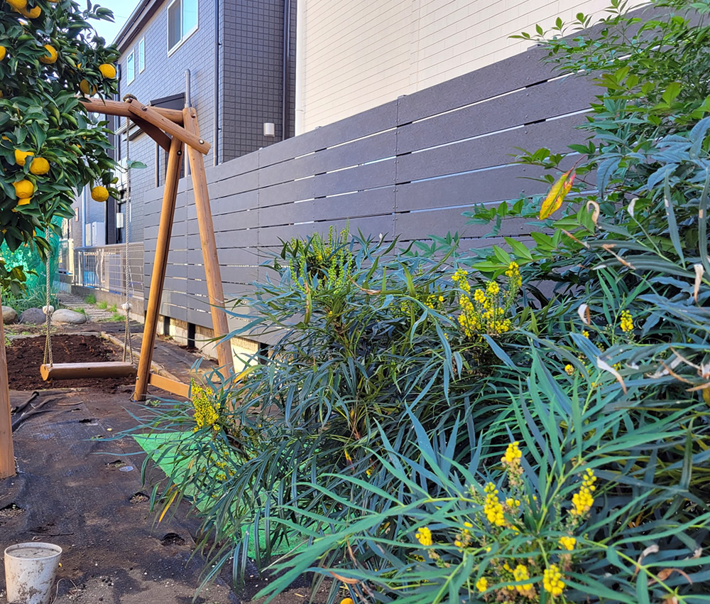 ���E�����ɏ�v�Ȑl�H�؃t�F���X���o���オ��A�A�̗͂΂Ƃ����a�������������̂��邨���ԂɎd�オ��܂����B