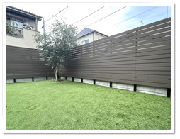 ������̖͂ډB���ƌi�ς����˂��l�H�؃t�F���X�i�c�a�j�ݒu��