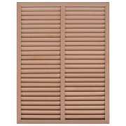 樹脂製の約90×90cmルーバーラティス17枚 使い勝手のいい汎用サイズの人工木ルーバー9090 - エコウッド