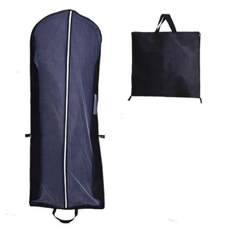 DG20010 ガーメントバッグ ドレスカバー 持ち運び 収納バッグ 不織布 ブラック