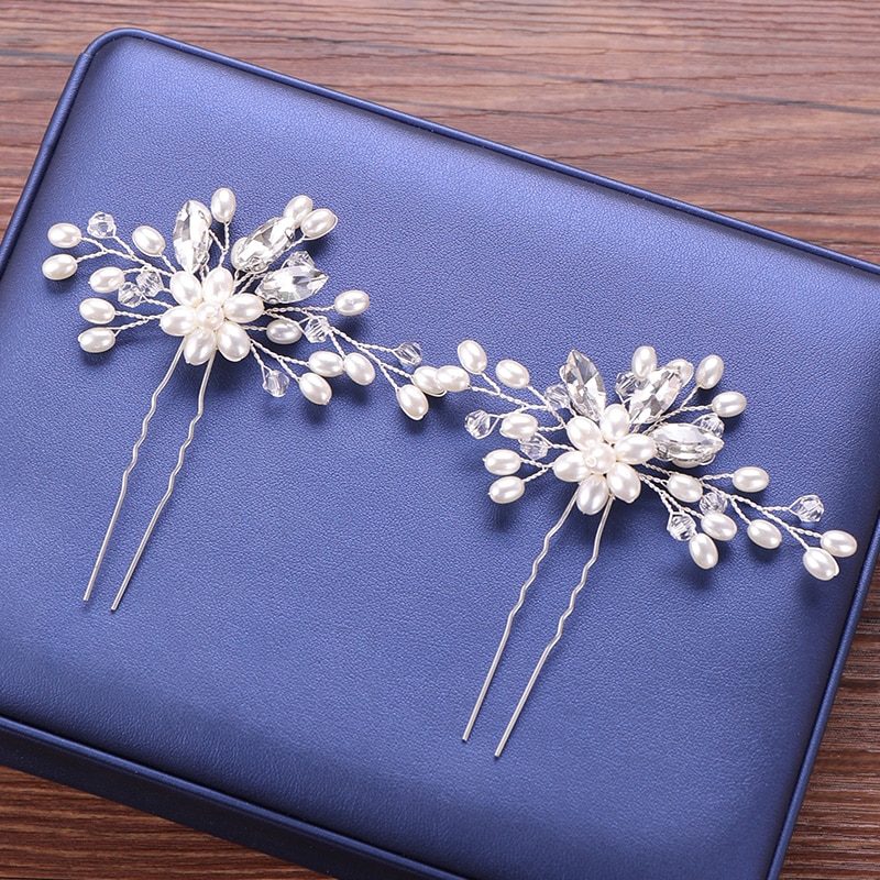 HA20003 2点セット ヘアアクセサリー ヘアピン ヘッドピース 髪飾り かんざし パーティー 結婚式  成人式  卒業式 プロム ドレス 着物